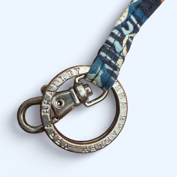 Vera Bradley Accessories - Vera Bradley Blue and Orange Fabric Keychain